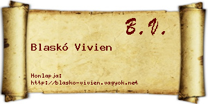 Blaskó Vivien névjegykártya